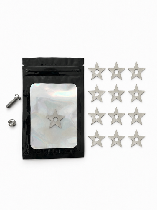 10 stainless-steel star washers + 10 bolts