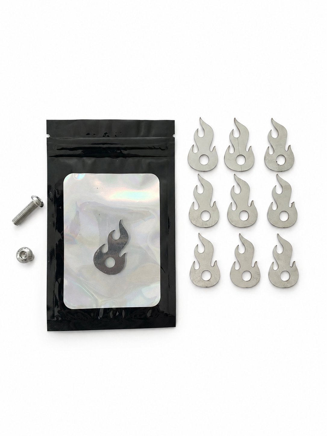 10 stainless-steel flame washers + 10 bolts
